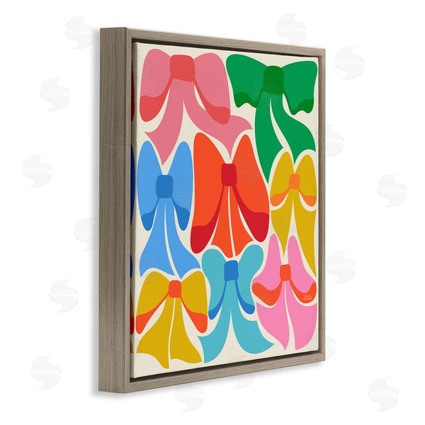 Stupell Industries Carrie Cantwell | Rainbow Bows Ribbon Shapes Wall Art