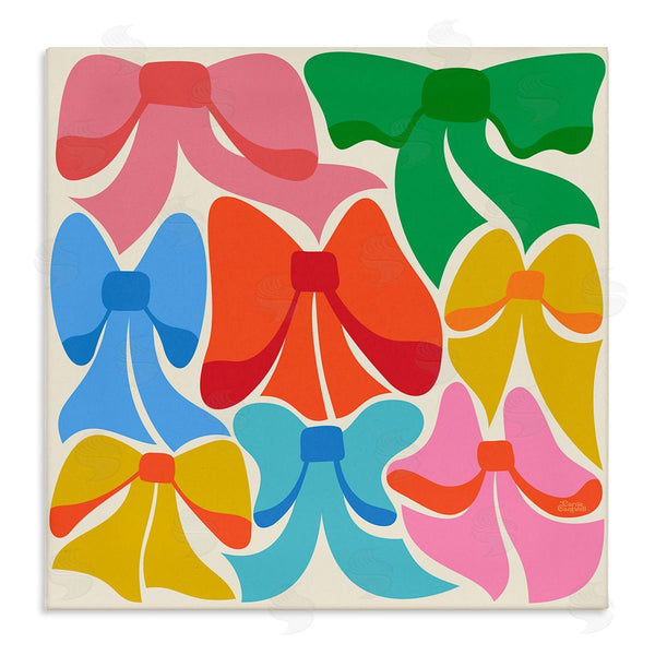 stupell industries Carrie Cantwell | Rainbow Bows Ribbon Shapes Wall Art