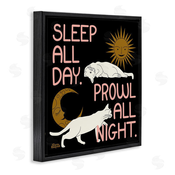 Stupell Industries Carrie Cantwell | Sleep And Prowl Cats