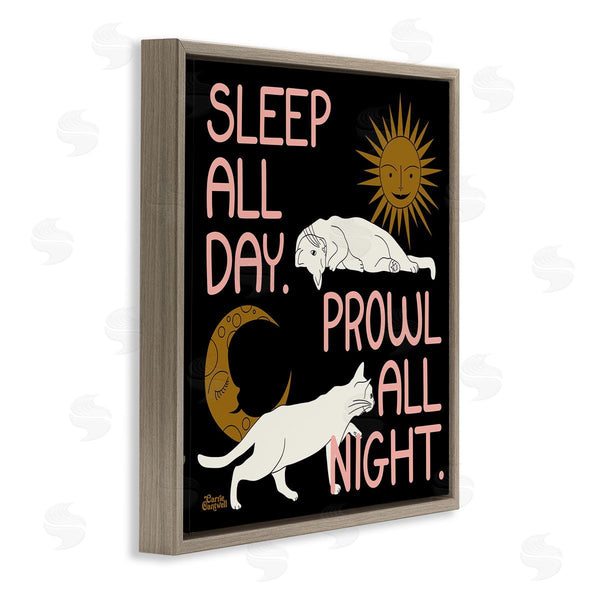 Stupell Industries Carrie Cantwell | Sleep And Prowl Cats