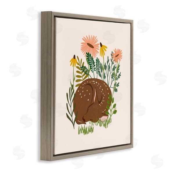 Stupell Industries Carrie Cantwell | Sleeping Deer Among Daisies