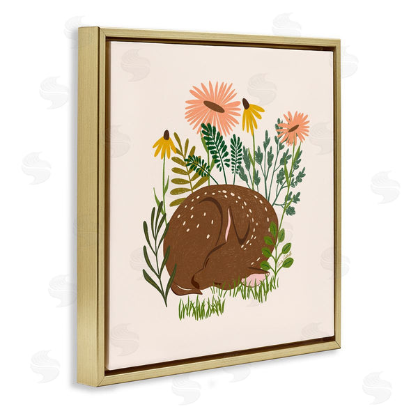 Stupell Industries Carrie Cantwell | Sleeping Deer Among Daisies