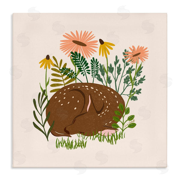 stupell industries Carrie Cantwell | Sleeping Deer Among Daisies
