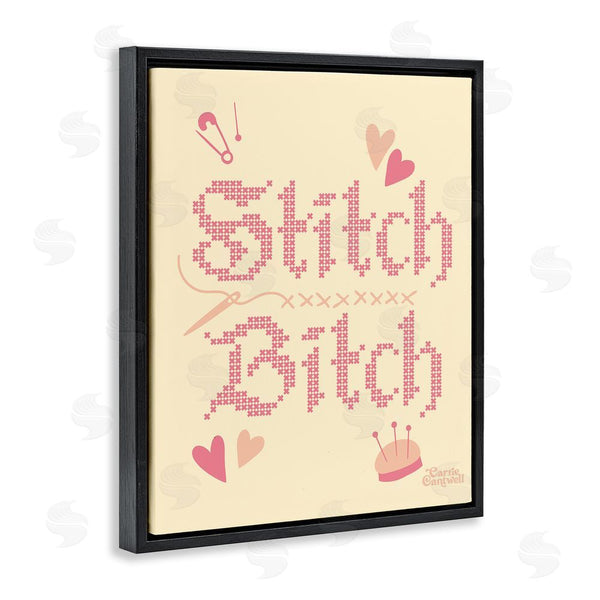 Stupell Industries Carrie Cantwell | Stitch B*tch Embroidery Craft Wall Art