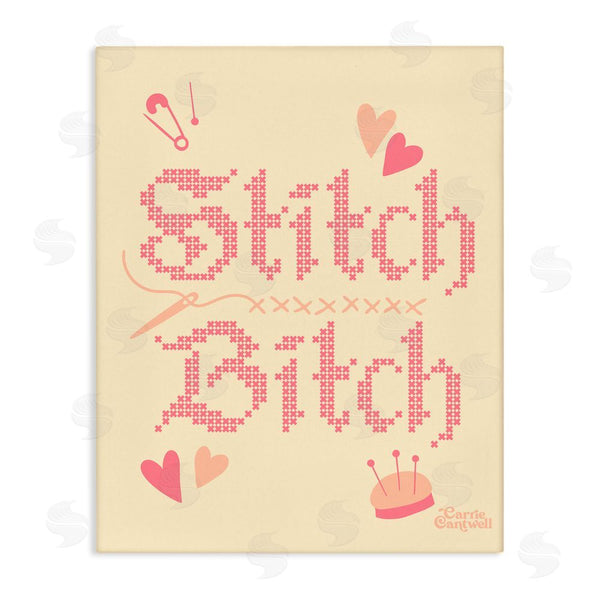 stupell industries Carrie Cantwell | Stitch B*tch Embroidery Craft Wall Art