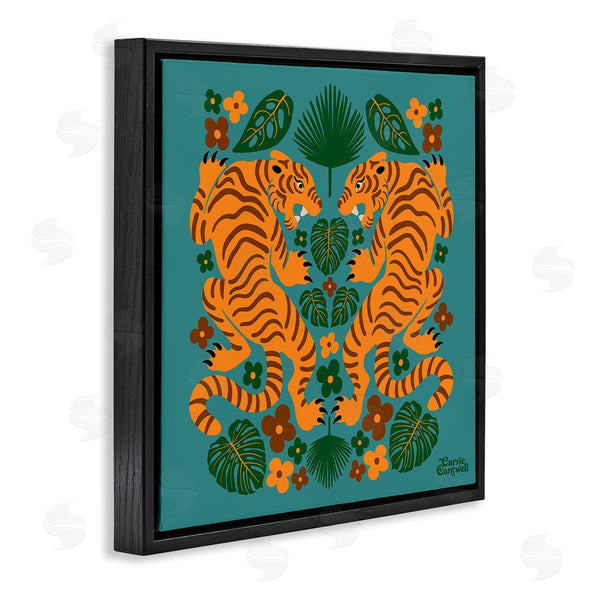 Stupell Industries Carrie Cantwell | Symmetrical Tigers & Nature Wall Art