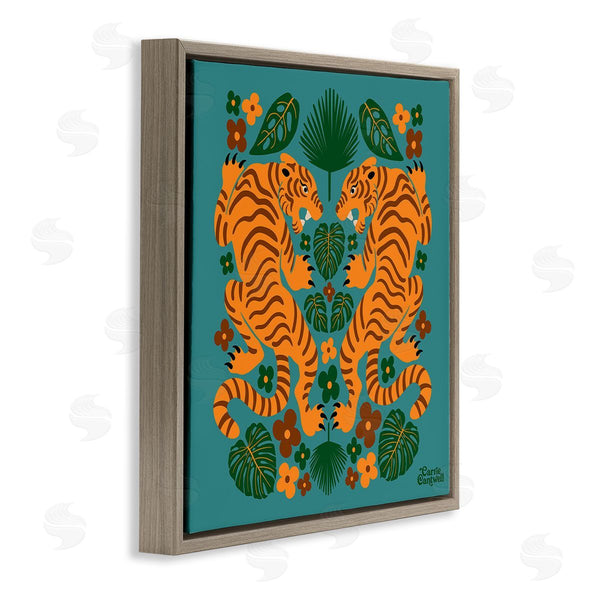 Stupell Industries Carrie Cantwell | Symmetrical Tigers & Nature Wall Art