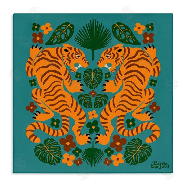 stupell industries Carrie Cantwell | Symmetrical Tigers & Nature Wall Art