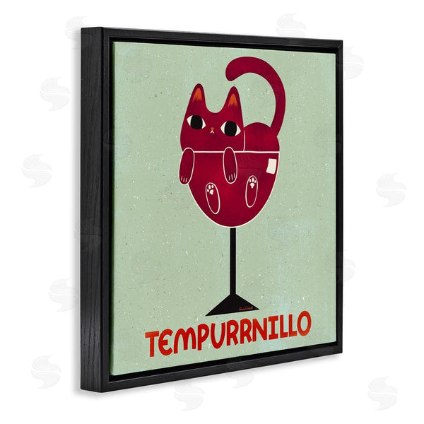 Stupell Industries Carrie Cantwell | Tempurrnillo Cat Wine Wall Art