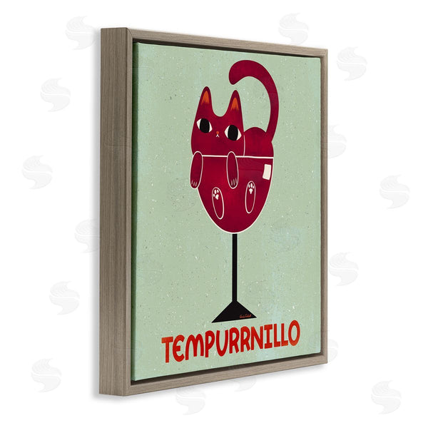 Stupell Industries Carrie Cantwell | Tempurrnillo Cat Wine Wall Art