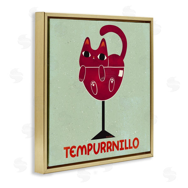 Stupell Industries Carrie Cantwell | Tempurrnillo Cat Wine Wall Art