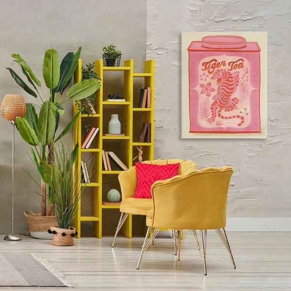 Stupell Industries Carrie Cantwell | Tiger Tea Tropical Tin Wall Art