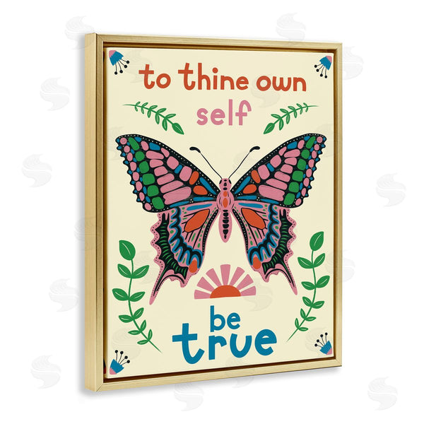 Stupell Industries Carrie Cantwell | To Thine Self Be True Phrase