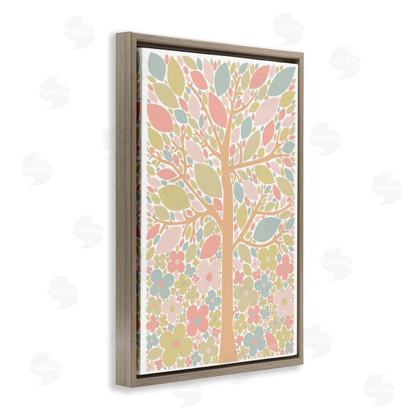 Stupell Industries Carrie Cantwell | Tree With Pastel Leaves