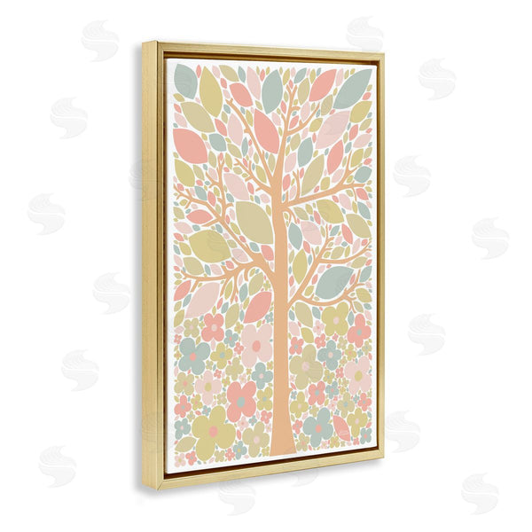 Stupell Industries Carrie Cantwell | Tree With Pastel Leaves