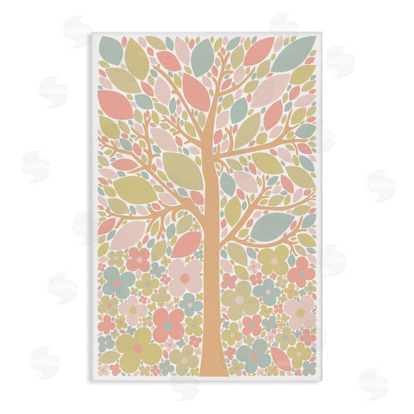 stupell industries Carrie Cantwell | Tree with Pastel Leaves