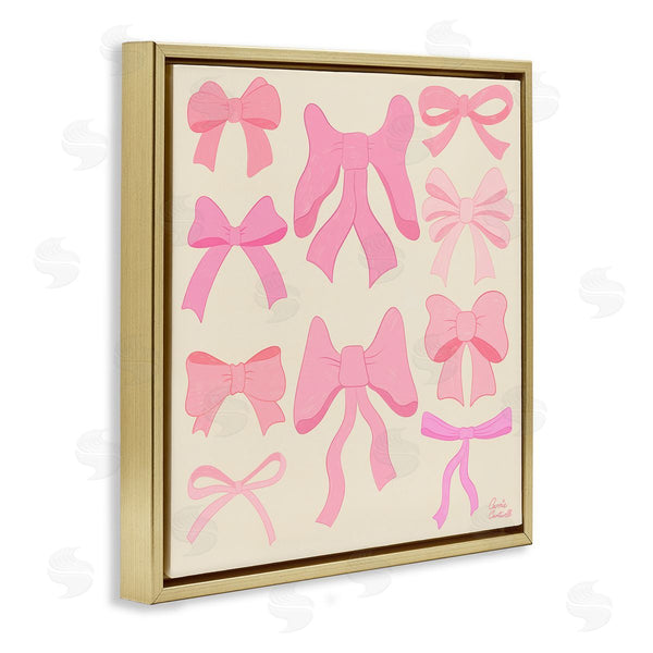 Stupell Industries Carrie Cantwell | Trendy Pink Bows Assortment Wall Art