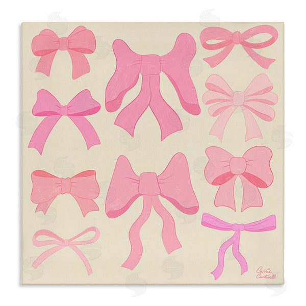 stupell industries Carrie Cantwell | Trendy Pink Bows Assortment Wall Art