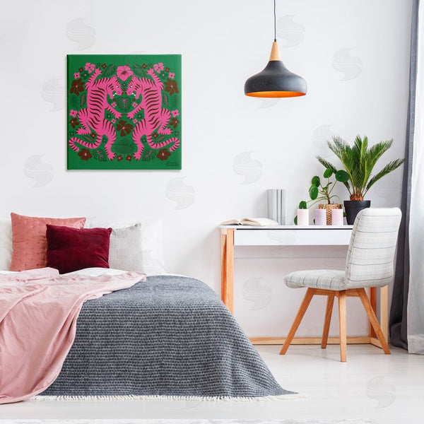 Stupell Industries Carrie Cantwell | Tropical Tigers Pattern Wall Art