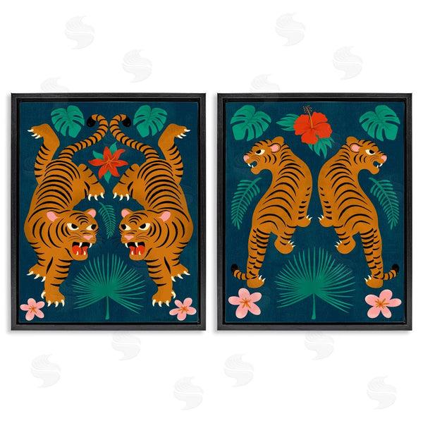 Stupell Industries Carrie Cantwell | Twin Jungle Tigers Wall Art