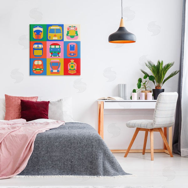 Stupell Industries Carrie Cantwell | Various Bold Vehicles Wall Art