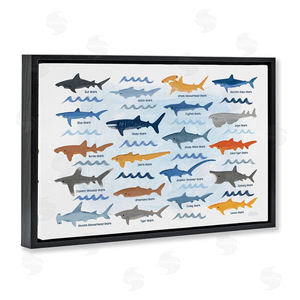 Stupell Industries Carrie Cantwell | Various Shark Breeds