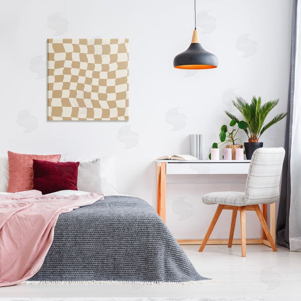 Stupell Industries Carrie Cantwell | Wavy Checkered Pattern Wall Art