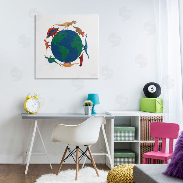 Stupell Industries Carrie Cantwell | When Dinos Roamed Wall Art