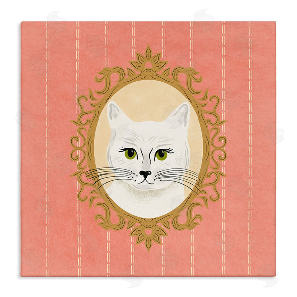 stupell industries Carrie Cantwell | White Cat Portrait Wall Art