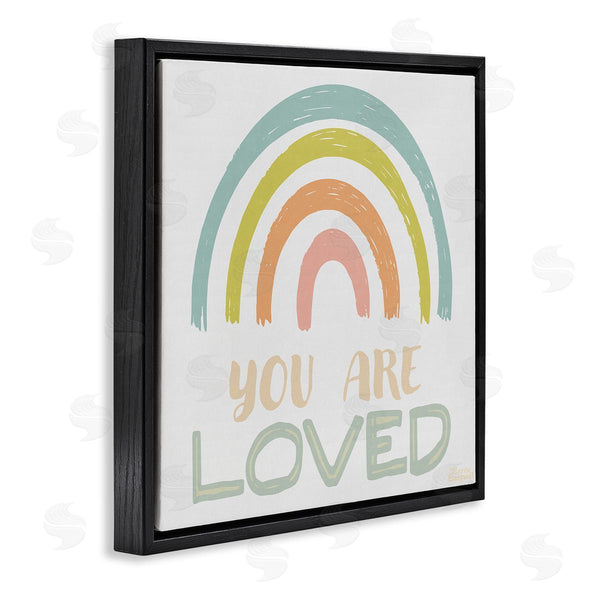 Stupell Industries Carrie Cantwell | You Are Loved Rainbow Wall Art