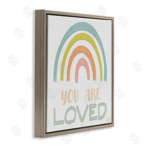 Stupell Industries Carrie Cantwell | You Are Loved Rainbow Wall Art