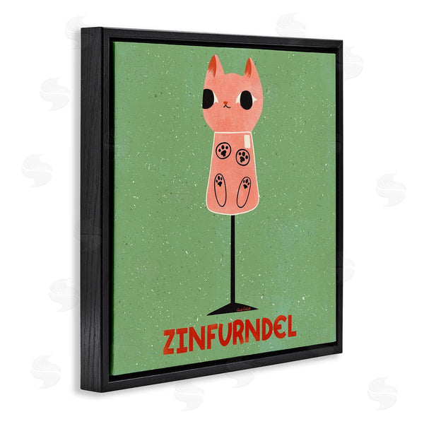Stupell Industries Carrie Cantwell | Zinfurndel Feline Wine Wall Art