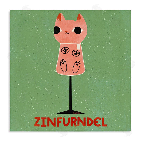 stupell industries Carrie Cantwell | Zinfurndel Feline Wine Wall Art