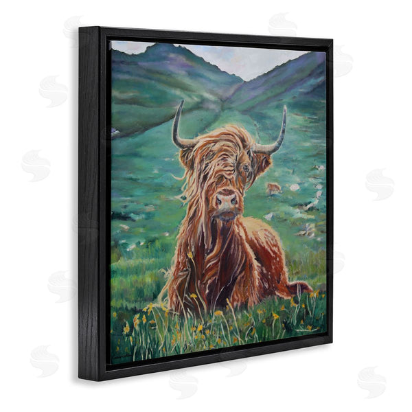 Stupell Industries Carrie Goller | Highland Cattle Windblown