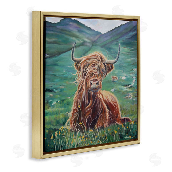 Stupell Industries Carrie Goller | Highland Cattle Windblown