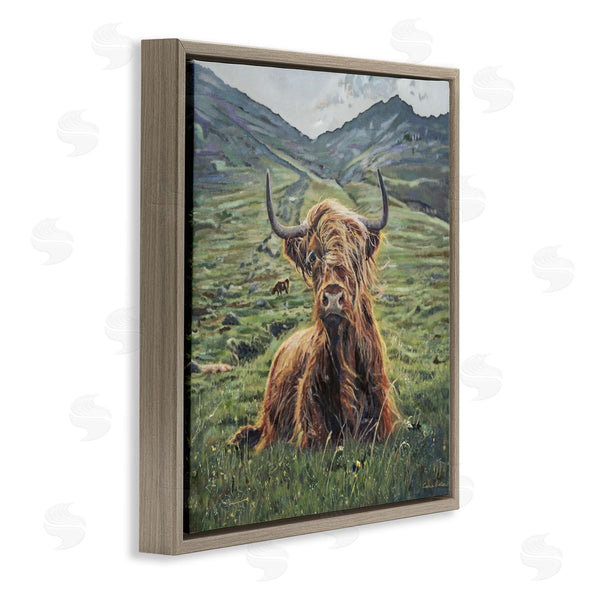 Stupell Industries Carrie Goller | Windblown Cattle Mountain Valley