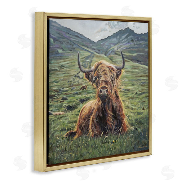 Stupell Industries Carrie Goller | Windblown Cattle Mountain Valley