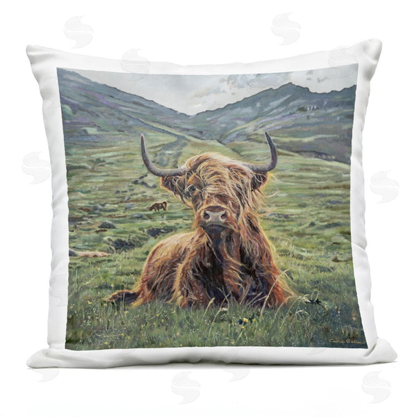 Stupell Industries Carrie Goller | Windblown Cattle Mountain Valley Printed Throw Pillow