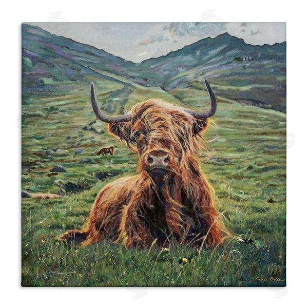 stupell industries Carrie Goller | Windblown Cattle Mountain Valley