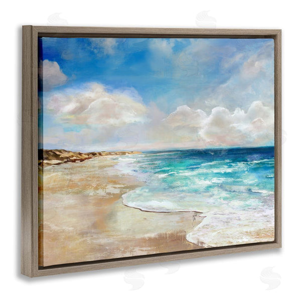 Stupell Industries Carson Lyons | Abstract Beach Shore Scene Wall Art