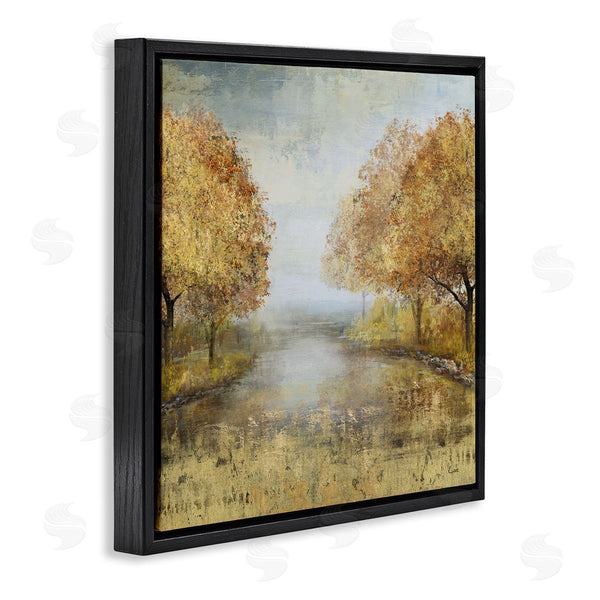Stupell Industries Carson Lyons | Golden Autumn Tree Forest Landscape Contemporary Scene Wall Art