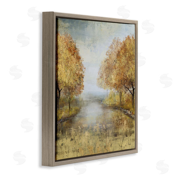 Stupell Industries Carson Lyons | Golden Autumn Tree Forest Landscape Contemporary Scene Wall Art