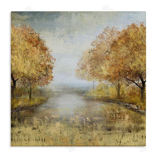stupell industries Carson Lyons | Golden Autumn Tree Forest Landscape Contemporary Scene Wall Art