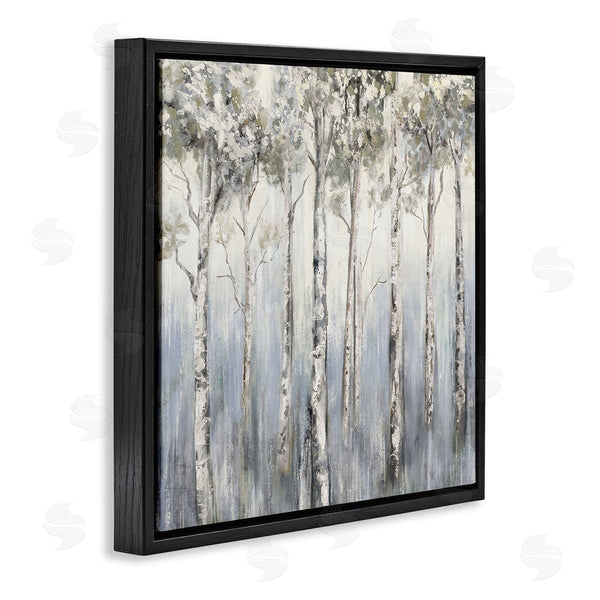 Stupell Industries Carson Lyons | Mystic White Birch Tree Forest White Grey Bark Wall Art