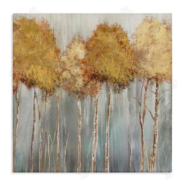 stupell industries Carson Lyons | Neutral Tree Forest Standing Tall over Grey Wall Art