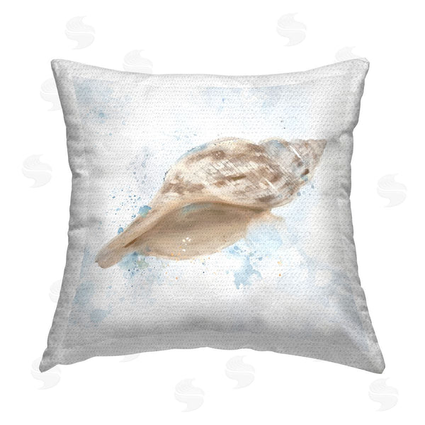 Stupell Industries Carson Lyons | Subtle Conch Sea Life Printed Throw Pillow