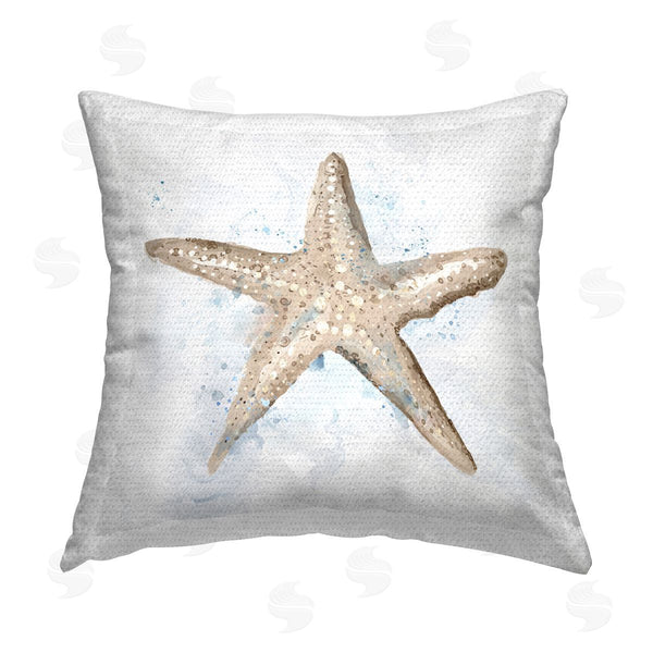 Stupell Industries Carson Lyons | Subtle Starfish Sea Life Printed Throw Pillow