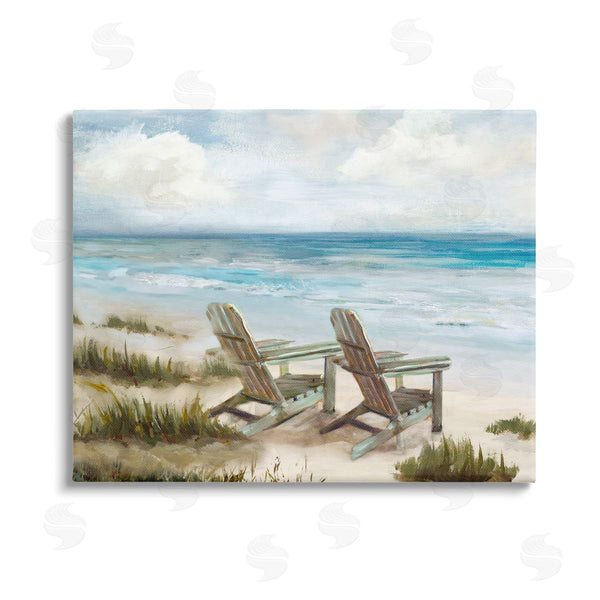 stupell industries Carson Lyons | View For Two Beach Chairs Wall Art