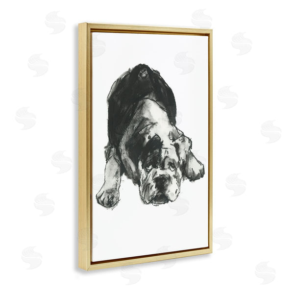 Stupell Industries Cartissi | Bulldog Drawing Portrait Wall Art