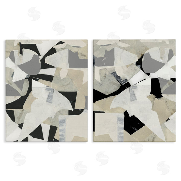 stupell industries Cartissi | Fragmented Monochrome Falls